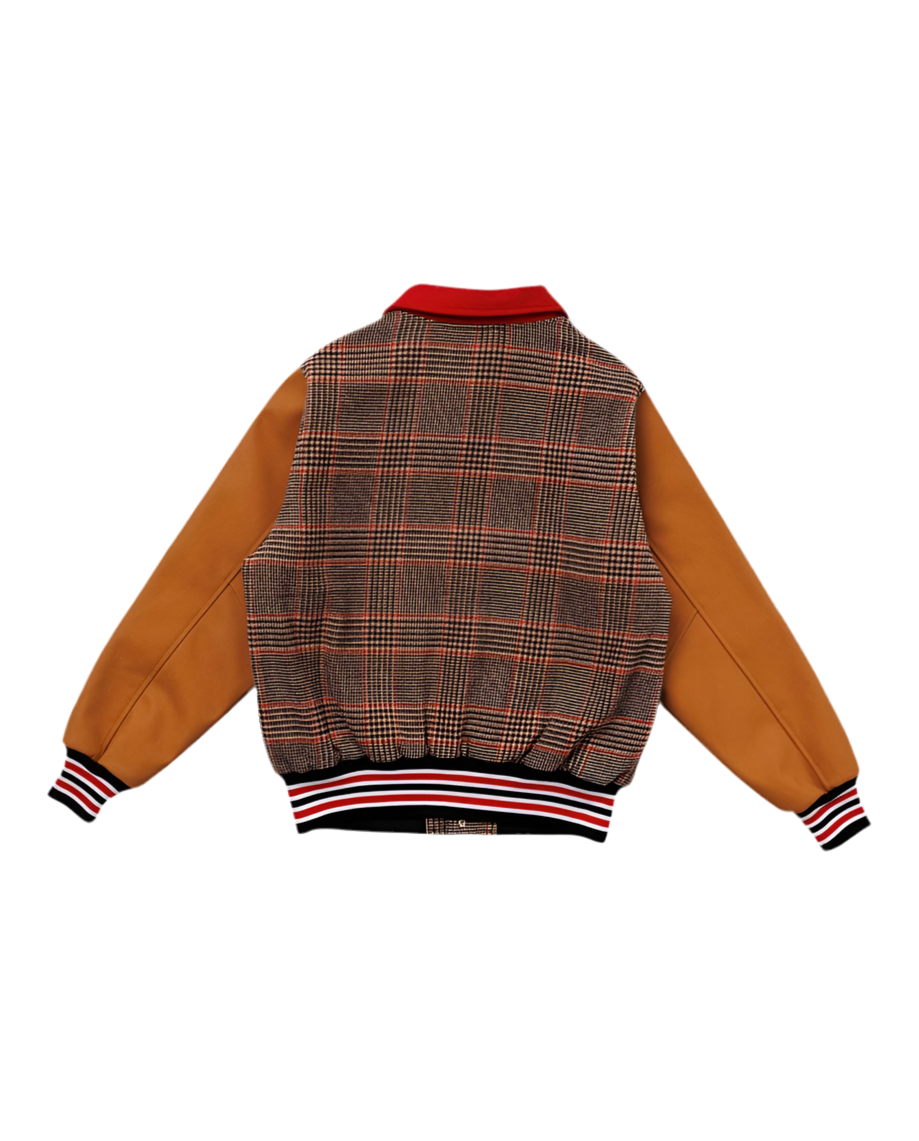 Glencheck Letterman Varsity Jacket