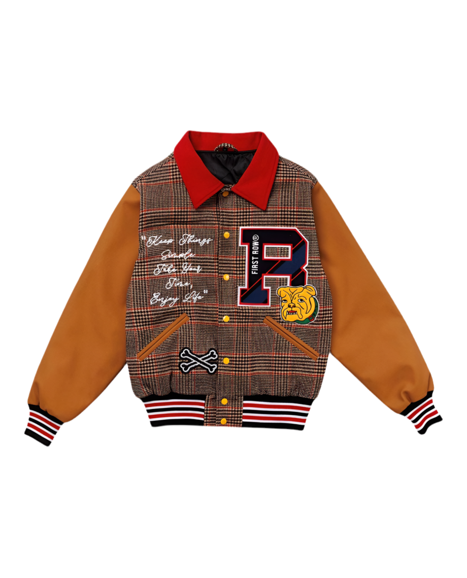 Glencheck Letterman Varsity Jacket