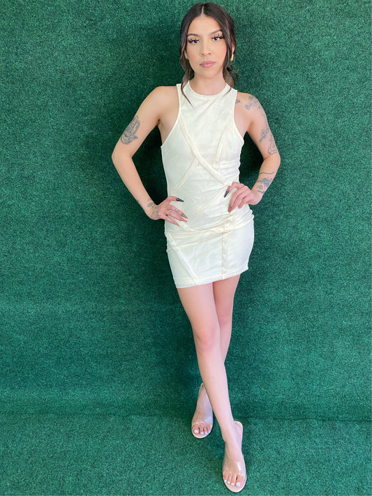 Cream mini dress